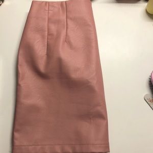 Faux leather Topshop skirt